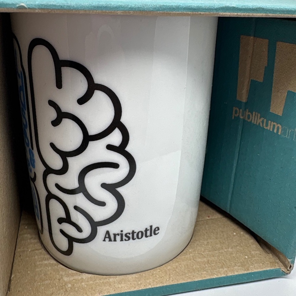 Aristotle Publikum Art Brainy All Paid Jobs White‎ Porcelain Mug in Box Coffee